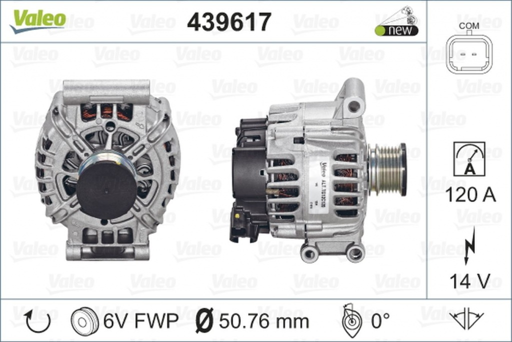 Alternator PEUGEOT 308 CC VALEO 439617 PieseDeTop