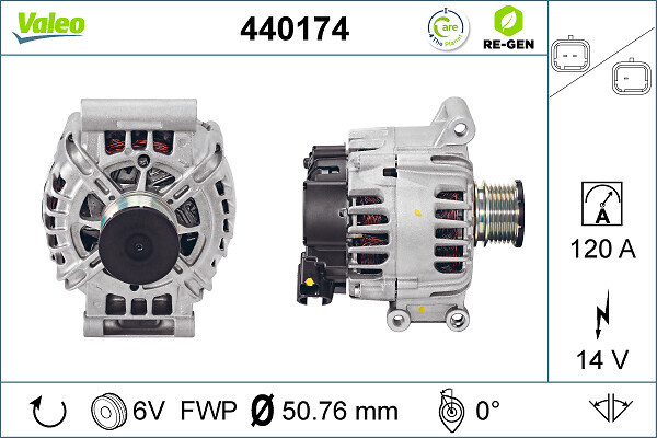 Alternator # Peugeot 5008 2009 2010 2011 2012 2013 2014 2015 2016 2017 2018 2019 2020 2021 2022 2023 2024 2025 # 440174 # VALEO