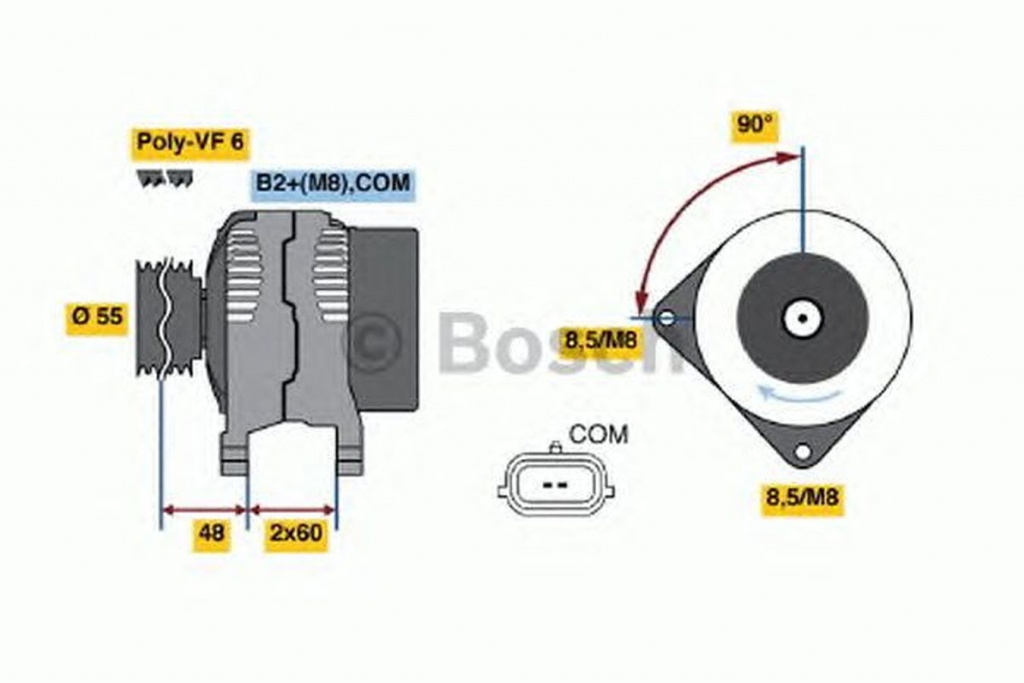 Alternator RENAULT FLUENCE L30 BOSCH 0986049030