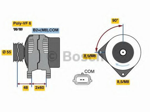 Alternator RENAULT GRAND SCÉNIC III (JZ0/1_) (2009 - 2016) Bosch 0 986 080 410