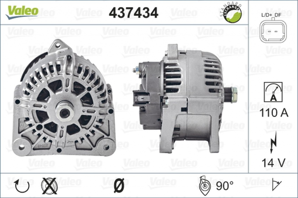 Alternator RENAULT MEGANE II combi KM0 1 VALEO 437434