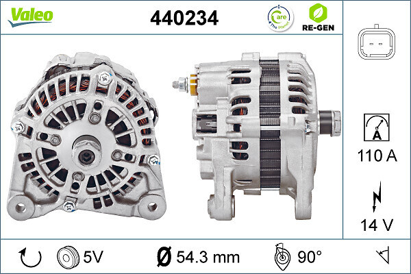 Alternator # Renault Symbol 2008 2009 2010 2011 2012 2013 2014 2015 2016 2017 2018 2019 2020 2021 2022 2023 2024 2025 # 440234 # VALEO