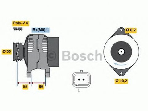 Alternator RENAULT SYMBOL I LB0 1 2 BOSCH 0986042191