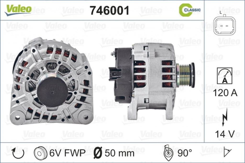 Alternator RENAULT TRAFIC II bus JL VALEO 746001