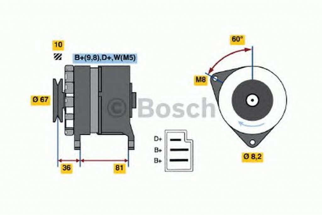 Alternator ROVER MONTEGO Estate XE BOSCH 0986030760