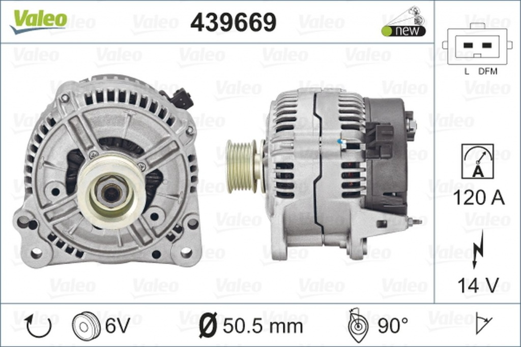 Alternator SEAT ALHAMBRA 7V8 7V9 VALEO 439669 PieseDeTop