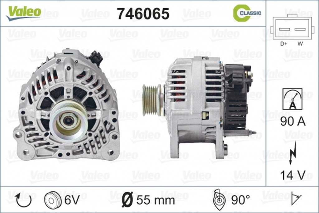 Alternator SEAT ALHAMBRA 7V8 7V9 VALEO 746065