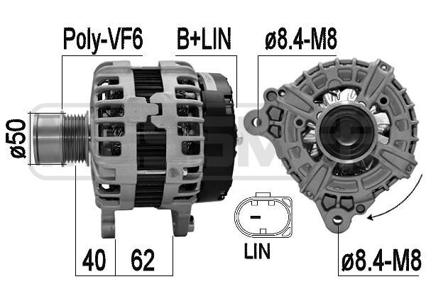 Alternator # Seat Ateca 2016 2017 2018 2019 2020 2021 2022 2023 2024 2025 # 209614A # ERA