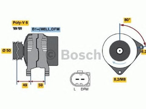 Alternator SEAT IBIZA V 6J5 6P1 BOSCH 0124325015