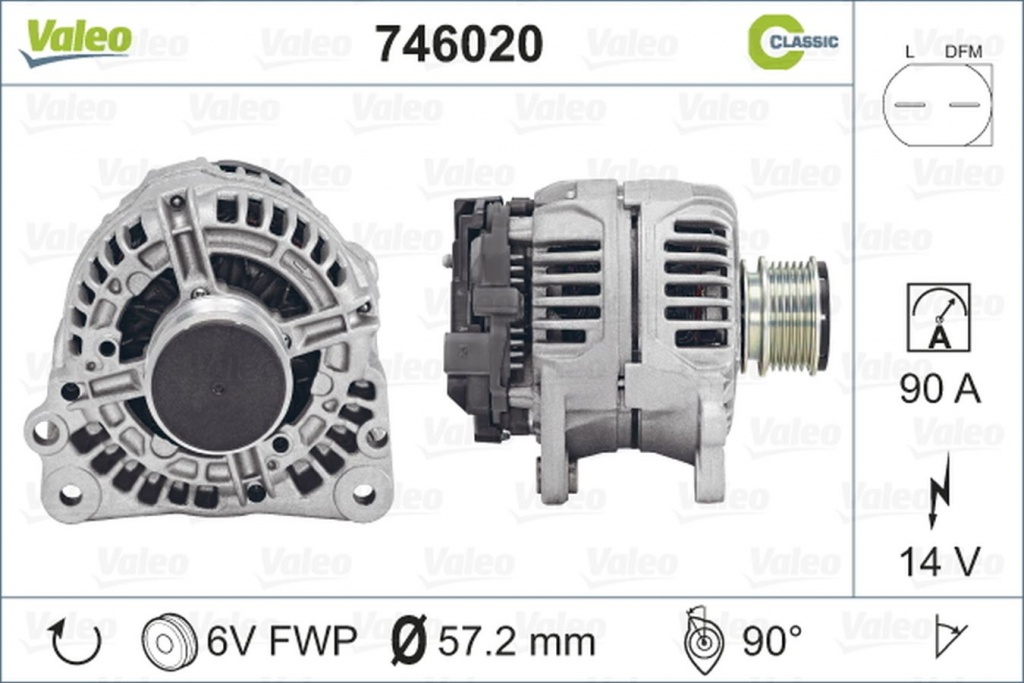 Alternator SKODA OCTAVIA 1Z3 VALEO 746020
