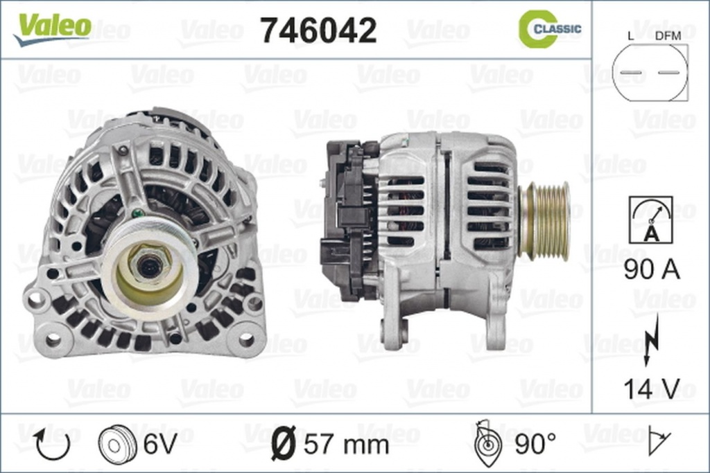 Alternator SKODA OCTAVIA 1Z3 VALEO 746042