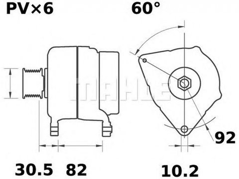 Alternator SKODA SUPERB 3U4 MAHLE ORIGINAL MG10