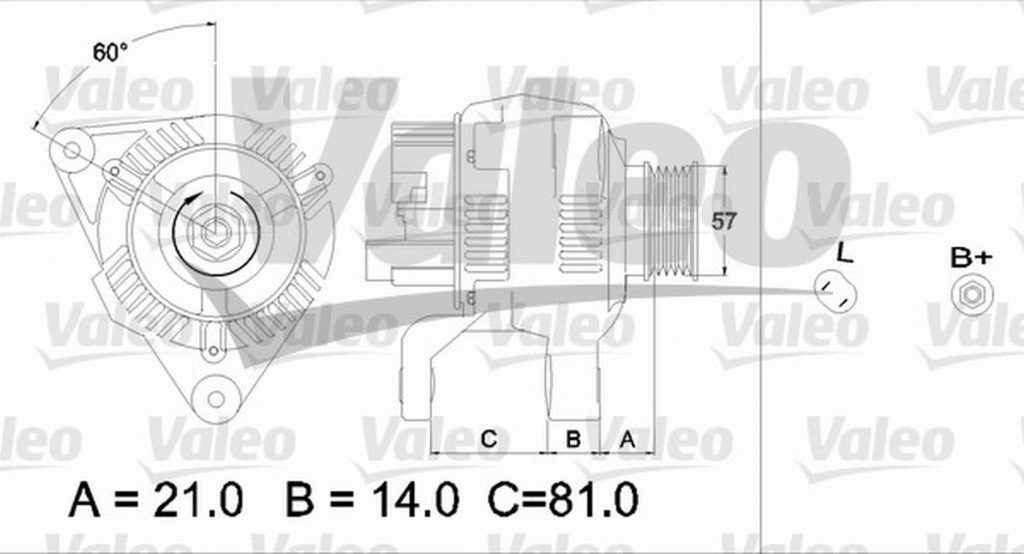 Alternator SKODA SUPERB 3U4 VALEO 437188