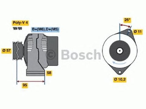 Alternator SMART ROADSTER 452 BOSCH 0986049111