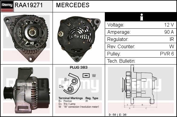 Alternator SSANGYONG MUSSO FJ DELCOREMY RAA19271