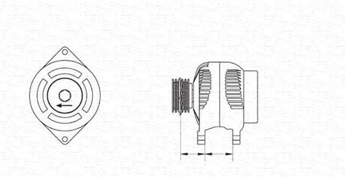 Alternator SUBARU LEGACY II combi BD BG MAGNETI MARELLI 943354026010