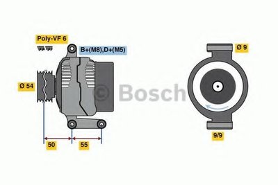 Alternator SUZUKI IGNIS II (2003 - 2016) Bosch 0 9