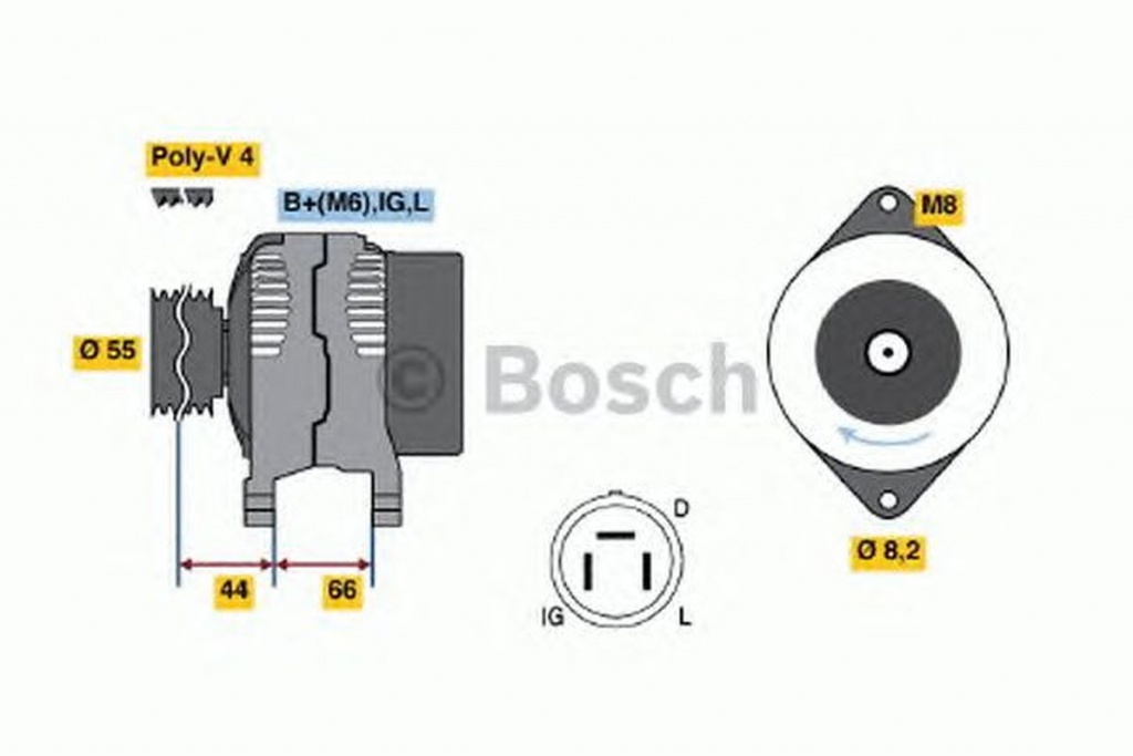 Alternator SUZUKI VITARA ET TA BOSCH 0986038151