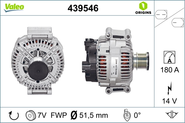 Alternator Valeo MERCEDES-BENZ G-CLASS (W461) 2010-2023 - 439546