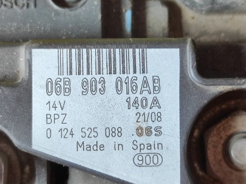 Alternator Volkswagen CC. Motorizare 2.0TSI. Cod: 06B903016AB