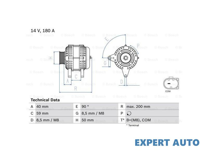 Alternator Volkswagen VW GOLF ALLTRACK (BA5) 2014-2016 #2 0121715077