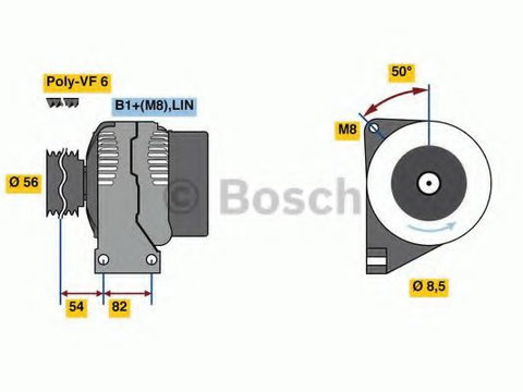 Alternator VOLVO XC90 I (2002 - 2016) Bosch 0 986 047 380