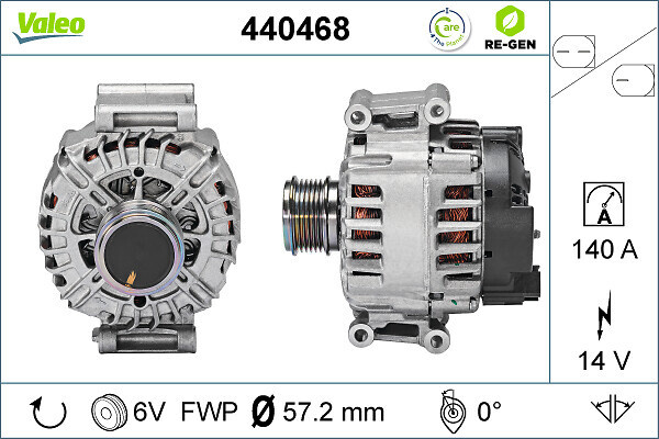 Alternator # Vw Golf 2015 2016 2017 2018 2019 2020 2021 2022 2023 2024 2025 # 440468 # VALEO