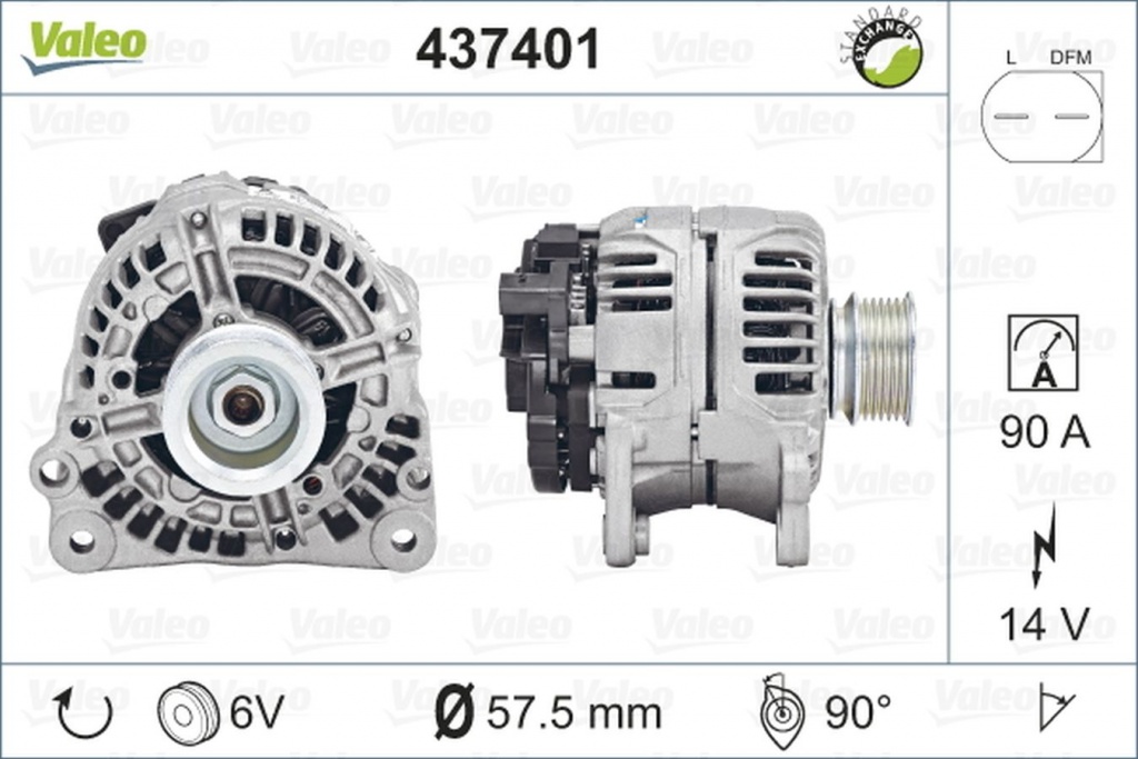 Alternator VW GOLF V 1K1 VALEO 437401