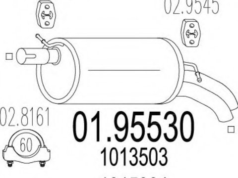 Amortizor 01 95530 MTS pentru Vw Sharan Ford Galaxy Seat Alhambra