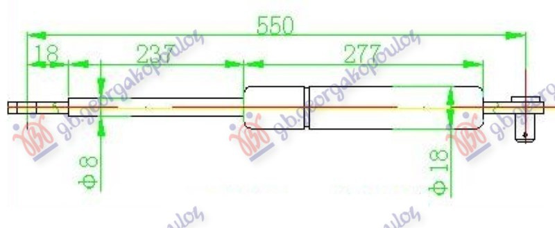 AMORTIZOR HAION [240N] - FIAT FIAT PANDA 86-03 FIAT PANDA 86-03 039408305 039408305 4483658