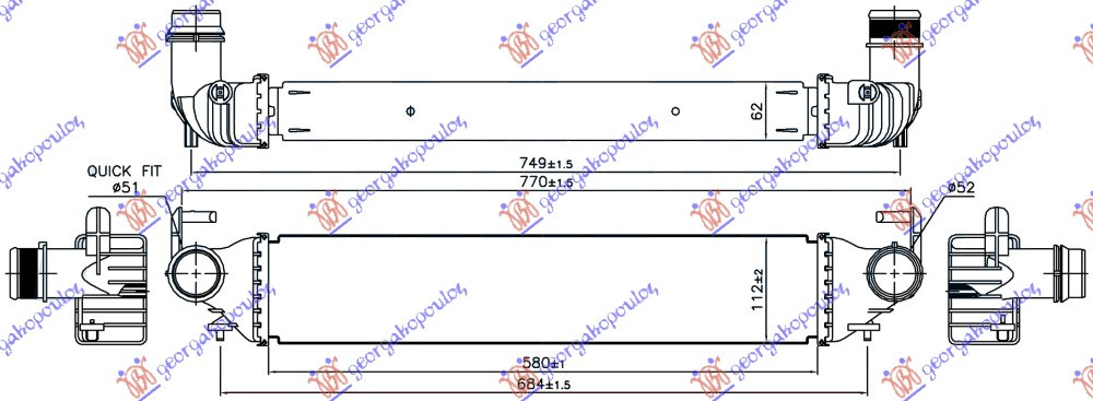 AMORTIZOR HAION [489L-110N] - FIAT 500 X 15- PEUGEOT EXPERT 07-16 a FATA 297106200 297106200 51965901