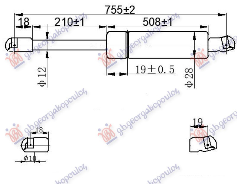 AMORTIZOR HAION (MULTIVAN) (755L-1130N) , VW, VW TRANSPORTER (T5) 03-10, 065708315