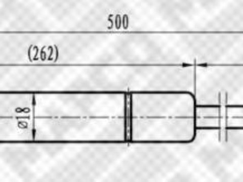 Amortizor portbagaj AUDI A4 Avant (8E5, B6), AUDI A4 Avant (8K5, B8) - MAPCO 91803