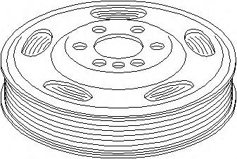 Amortizor vibratii, curea transmisie cu caneluri AUDI A3 (8P1), VW RABBIT V (1K1), AUDI A6 limuzina (4F2, C6) - TOPRAN 112 917