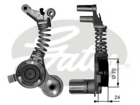 Amortizor vibratii, curea transmisie cu caneluri AUDI A6 limuzina (4B2, C5), AUDI A6 Avant (4B5, C5), AUDI A4 (8E2, B6) - GATES T38406