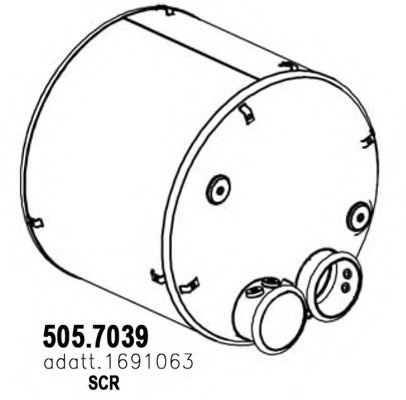 Amortizor zgomot mijloc spate 505 7039 ASSO