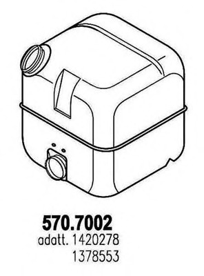 Amortizor zgomot mijloc spate 570 7002 ASSO pentru Vw Beetle Vw Carocha Vw Coccinelle Vw Escarabajo Vw Fusca Vw Kaefer Vw Kever Vw Super Bmw Seria 5 Bmw Seria 7 Volvo 760 Volvo 340-360