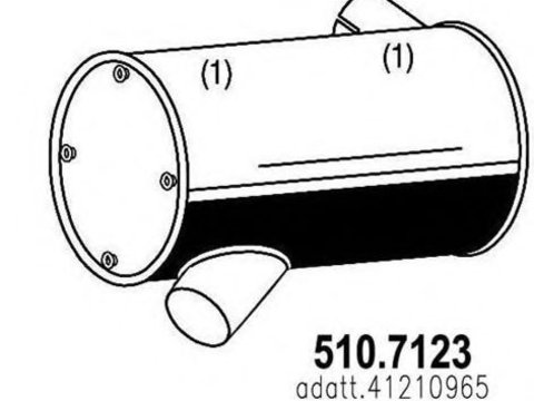 Amortizor zgomot mijloc/spate IVECO EuroStar (1993 - 2002) ASSO 510.7123