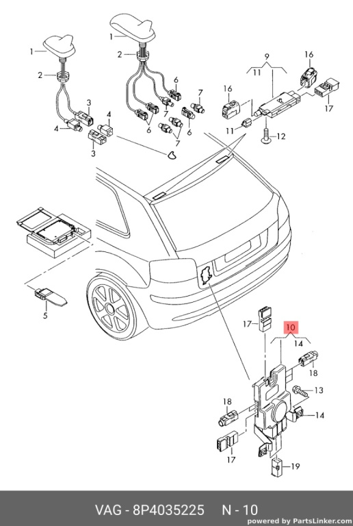 Amplificator antena radio Audi A3 8P Sportback 200
