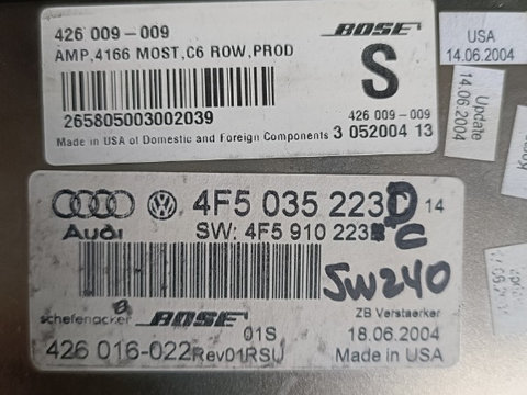Amplificator Audio 4f5035223d Audi A6 C6 2004-2011
