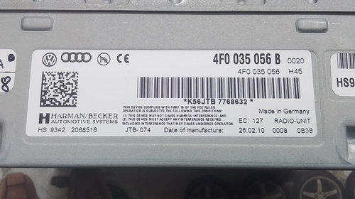 Amplificator audio Audi A6 C6 2.7 Motori