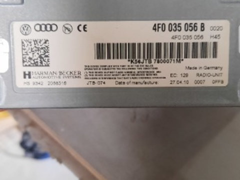 Amplificator audio Audi A6 C6/A4 B8/A5/Q5 4F0035056B