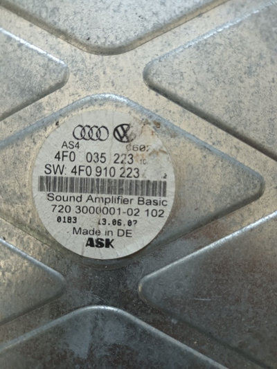 Amplificator Audio Audi A6 C6 Cod piesa : 4F0 035 