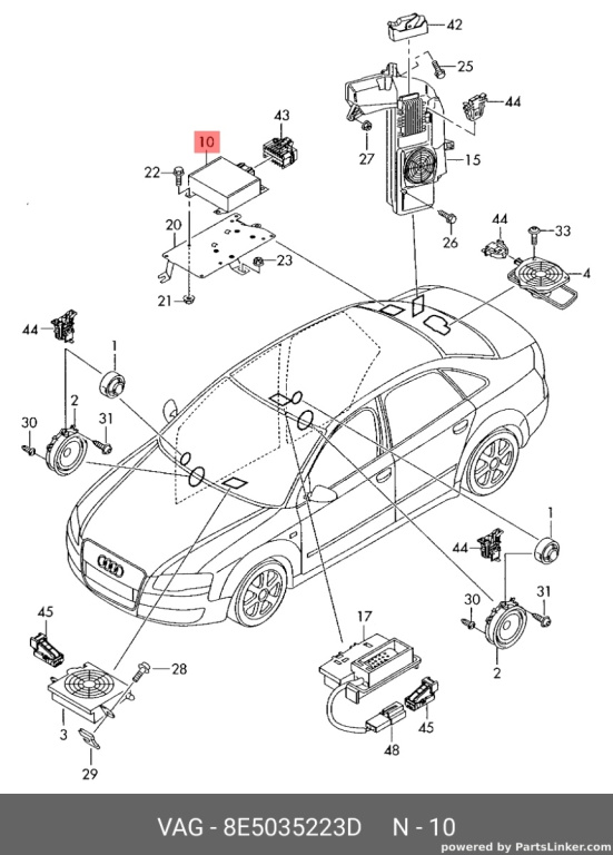 Amplificator boxe Audi A4 B7 (8E) Berlina 2007 1.9