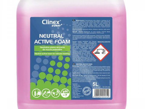 Șampon Spumă Activă pH Neutru Clinex Expert+ 5L 40-005