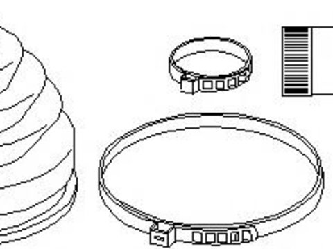 Ansamblu burduf, articulatie planetara AUDI 90 (8C, B4), AUDI 80 Avant (8C, B4), AUDI 100 limuzina (4A, C4) - TOPRAN 108 931