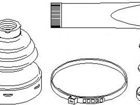 Ansamblu burduf, articulatie planetara AUDI A4 (8E2, B6), AUDI A4 Avant (8E5, B6), AUDI A4 limuzina (8EC, B7) - TOPRAN 111 682