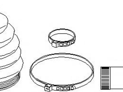 Ansamblu burduf, articulatie planetara AUDI A4 limuzina (8D2, B5), VW PASSAT limuzina (3B2), AUDI A6 limuzina (4B2, C5) - TOPRAN 110 861