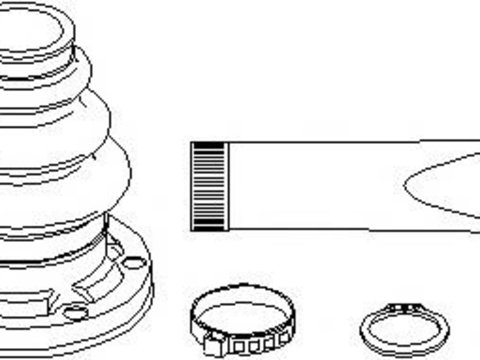 Ansamblu burduf, articulatie planetara BMW 3 limuzina (E46), BMW 3 cupe (E46), BMW 3 Touring (E46) - TOPRAN 500 594