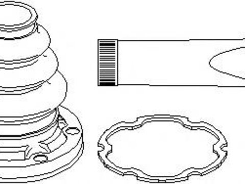 Ansamblu burduf, articulatie planetara BMW 3 limuzina (E46), BMW 3 cupe (E46), BMW 3 Touring (E46) - TOPRAN 500 595